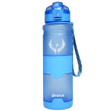 DFIFAN运动水杯大容量塑料杯子男女户外骑行健身水壶便携水瓶学生随手杯 蓝色(磨砂款） 1000ml