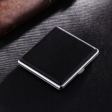顶辉司邦顶辉金属烟盒20支装超薄男士个性创意烟盒适用整包 黑皮 20支
