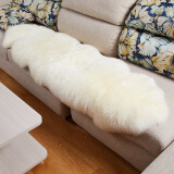 澳羊一族 澳洲皮毛一体纯羊毛沙发垫整张羊皮羊毛飘窗垫客厅卧室椅垫 白色 1拼 100cm×70cm