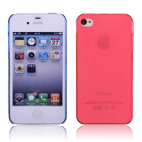 奥多金 轻薄磨砂手机保护壳套 适用于苹果iphone4 4S 磨砂大红
