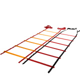 新款跳格梯 足球训练绳梯 跳格梯 敏捷梯 软梯训练梯 步伐训练梯 送包卡扣设计 4米8节送包