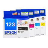 爱普生（EPSON）T123系列T1231-4墨盒 适用ME 700fw 80W/机型 T1231-1234四色套装墨盒 墨盒