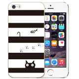 幸运钻 iphone5s手机壳防摔硅胶保护套卡通彩绘 适用于苹果iphone5/5s/SE 苹果5/s呆呆猫