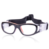 VOLOCOVER 专业少年儿童篮球足球运动眼镜可配近视简约镜框防撞运动护目镜 黑色框平光片 配1.67树脂近视片
