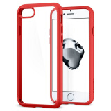 SPIGEN保险杠iPhone87Plus手机壳新SE23代手机壳边框软背盖透明防摔苹果8保护套 iP8/7 SE2/3( 4.7英寸）红色
