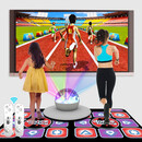 圣舞堂抖音同款跑步跳舞毯双人无线电视接口电脑两用瑜伽健身跳舞机体感家用手舞足蹈 【无线款】情人跳普通+抖音跑步+68游戏+炫舞瑜伽