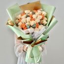 初朵 33朵玫瑰花束鲜同城配送香皂花520情人节礼物送女朋友纪念日