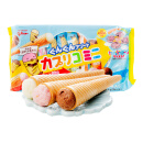 日本进口零食格力高glico冰激凌雪糕筒草莓巧克力香草味儿童点心 冰淇淋甜蛋筒87g*3包（30支）