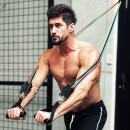 拉力绳弹力绳弹力带健身器材家用男单杠引体向上阻力带练胸肌训练 180磅强化版健身套装