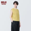 无印良品（MUJI） 女式 强捻网眼 法国袖毛衣 女款夏季 纯棉全棉背心 BA1OJA4S 烟熏黄色 XL (165/92A)
