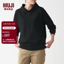 无印良品 MUJI 男女通用 紧密编织毛圈 套头卫衣男式女式无性别 黑色 L-XL