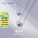 谢瑞麟（TSL）18K金钻石项链女星之光锁骨链BC062-BC064 (1克拉效果共15分）
