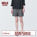 无印良品（MUJI）女式 麻 短裤 裤子女款夏款 BE1SLC4S 炭灰色 L (165/70A)