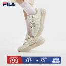 FILA 斐乐官方女鞋CARROT摩登板鞋2024春季新款萝卜鞋休闲运动鞋 古白色/初雪白-AA 37.5