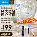 美的（Midea）【劲风酷爽】七叶轻音柔风电风扇家用遥控落地扇台式桌面小型风扇大风力节能立式摇头电扇 SAH30BK