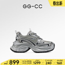 GG-CC【白鹿同款】闪耀银河2024年新款老爹鞋女厚底银色运动鞋G24U0273 银色 皮面 36
