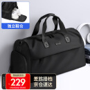 POLO旅行包男手提包男士行李包健身包大容量商务出差运动行李袋黑色