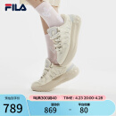 斐乐（FILA）官方女鞋CARROT摩登板鞋2024春新款萝卜鞋休闲运动鞋 古白色/初雪白-AA 36