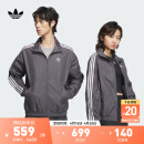 adidas情侣款运动立领夹克外套男女新款阿迪达斯官方三叶草JI7533 深灰 L