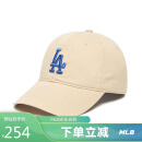 MLB帽子男女棒球帽四季大标软顶鸭舌帽运动3ACP6601N-07BGS-F/米黄色