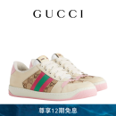 GUCCI古驰Screener系列饰水晶织带女士运动鞋[礼物] 粉色 36IT