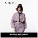 MO&Co.2024夏新品设计感抽绳高领短款宽松轻量夹克外套MBD2COT001 砂紫色 S/160