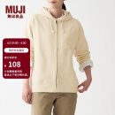 无印良品（MUJI）男女通用 紧密编织 毛圈棉 拉链连帽衫 男式女式无性别 ABI05A1A 原色 S-M (165/88A)