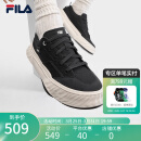 斐乐（FILA）【张艺兴同款】官方川行鞋FOSSO男鞋复古帆布鞋新款休闲鞋 黑-BK 42