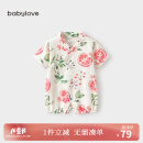 babylove婴儿连体衣夏季竹棉山茶纱布和尚服新生儿宝宝衣服薄款透气哈衣