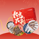 京东超市 海外直采 进口海鲜组套 6种2.43kg 黑虎虾白虾虾仁青花鱼贝类生鲜水产 大礼包