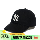 MLB帽子男女棒球帽四季大标软顶鸭舌帽运动3ACP6601N-50BKS-F/黑色