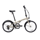 迪卡侬TILT120折叠自行车20寸轻便便携城市通勤上班轻量单车OVB1 奶茶色 20英寸