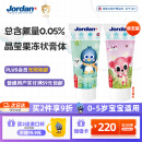 Jordan婴幼儿童牙膏 0-1-3-5岁 含氟宝宝牙膏50ml(草莓香草味) 图案随机