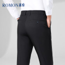 罗蒙（ROMON）商务休闲直筒西裤男抗皱免弹力正装男士裤子XK826 黑32