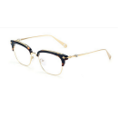 同款眼镜框 复古半框眼镜架潮人金属眼镜框 复古个性优雅眼镜架1238 FML 豹纹 配镜1.56非球面镜片