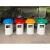 学校幼儿园大号蘑菇垃圾桶户外可爱卡通垃圾桶玻璃钢垃圾桶 三孔蘑菇黄色不包邮尺寸50*50*78