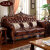 艾米河欧式真皮美式实木沙发套装客厅家具1+2+3组合豪华别墅贵妃沙发 实木沙发组合（1+1+3）