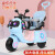 洛欧辰小猪儿童电动摩托车宝宝三轮车可遥控1-2-3岁玩具车可坐人电瓶车 遥控粉色大电瓶大电机推把围栏