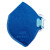 朝美口罩 KN95防护口罩2001型头戴式 工业防粉尘颗粒物雾霾PM2.5 独立包装 蓝色600只/箱