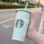 星巴克（Starbucks）杯子韩国薄荷绿环保随行塑料不锈钢保温吸管杯办公室杯送女友 591ml 星爸爸韩国薄荷绿环保随行塑料不