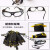 牛皮面罩电焊工强光眼镜透明黑色玻璃护目镜耐磨 白色玻璃眼镜一个