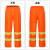海斯迪克 环卫雨衣橘红色分体雨衣雨裤套装 安全警示道路施工反光雨衣 双杠橘色 2XL 