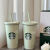 星巴克（Starbucks）杯子韩国薄荷绿环保随行塑料不锈钢保温吸管杯办公室杯送女友 591ml 星爸爸韩国薄荷绿环保随行塑料不