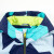 水孩儿（SOUHAIT）童装男童风衣秋季新款女童外套时尚满印 天空蓝 160