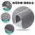 柯瑞柯林（CreClean）PVC镂空防滑垫 门口入户S形塑料地毯浴室卫生间地垫 *宽1.2m长1m*厚4.5mm 灰色 SGR4.5