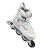 美洲狮（COUGAR）溜冰鞋成人休闲轮滑旱冰鞋可调码直排男女花式滑冰MZS105木星 白金色 单鞋L（36~39）码