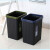 【小号颜色随机】简约手提垃圾桶 卫生间厨房塑料垃圾桶办公室纸篓 10升深绿色