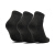 安德玛（UNDERARMOUR）Core男女同款情侣训练运动袜子-3双装1361574 黑色001 L