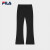 斐乐（FILA）x莫奈官方女士针织长裤冬季新款简约修身休闲百搭喇叭裤 正黑色-BK 180/78A/XXL