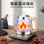 金杞（JINQI）整套茶具涌泉式手柄上水电热茶炉全自动电茶电水壶玻璃电热水壶 B2金色（手柄上水款） 1L